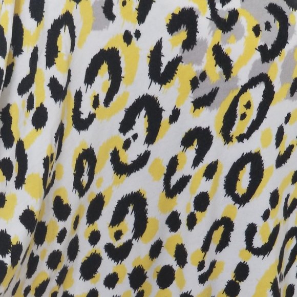 Ruby Rd Leopard Yellow & Black top - Size L - Picture 4 of 5